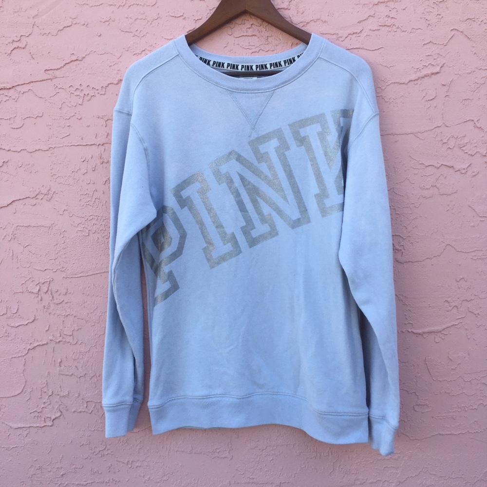 PINK Victoria’s Secret Sweatshirt Metallic Womens Size Small